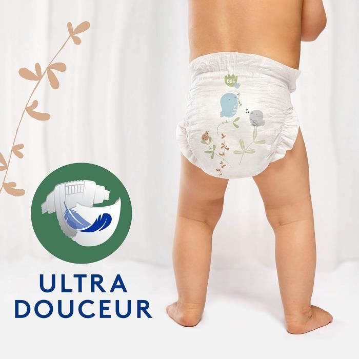 Lotus Baby Douceur Naturelle - Couches Taille 6 16-26 kg Pack 1 mois - 128 couches