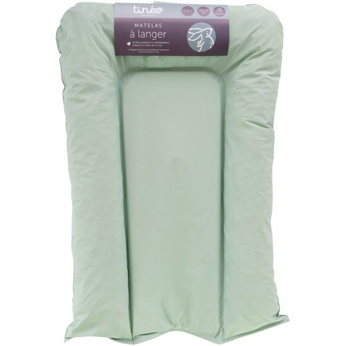 Matelas à langer - TINEO - FLOCONS - PVC - Bleu vert