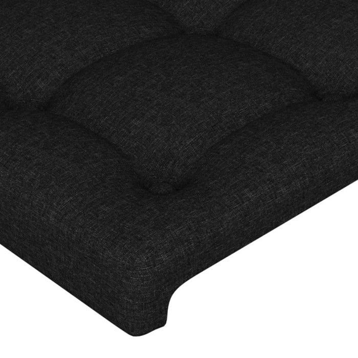 vidaXL Tête de Lit à LED Meuble de Chambre à Coucher Accessoire de Lit Double Tête de Cadre de Lit Intérieur Noir 3122062