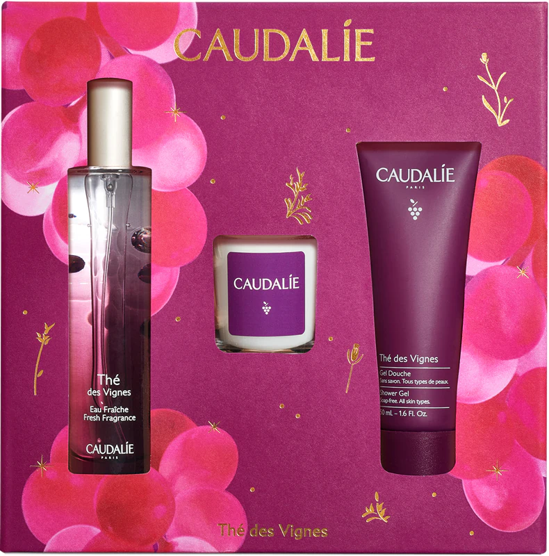 Caudalie Thé Des Vignes Coffret de Fragrâncias Frescas Conjunto de Presente de Natal