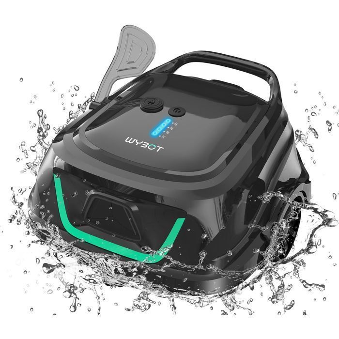 Robot de piscine sans fil - WYBOT - A1 - Autonomie 120 min - Nettoyage automatique - Double filtration