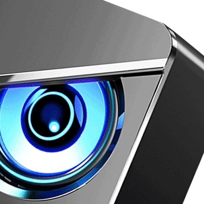 SALALIS Enceinte Ordinateur de Bureau USB Son Stéréo 4D Gamer Maison