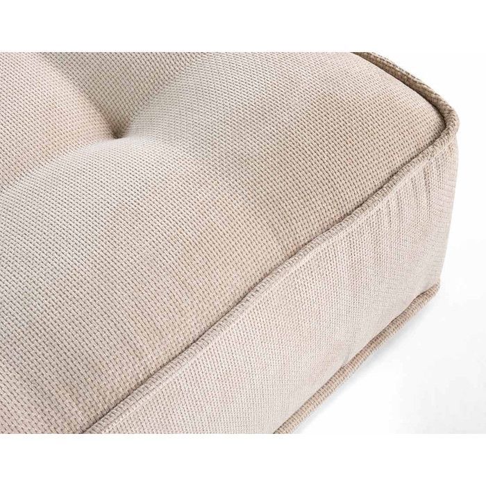 Marisol – 7-Sitzer-Modulsofa mit Panoramafunktion – strukturierter Samt – Beige