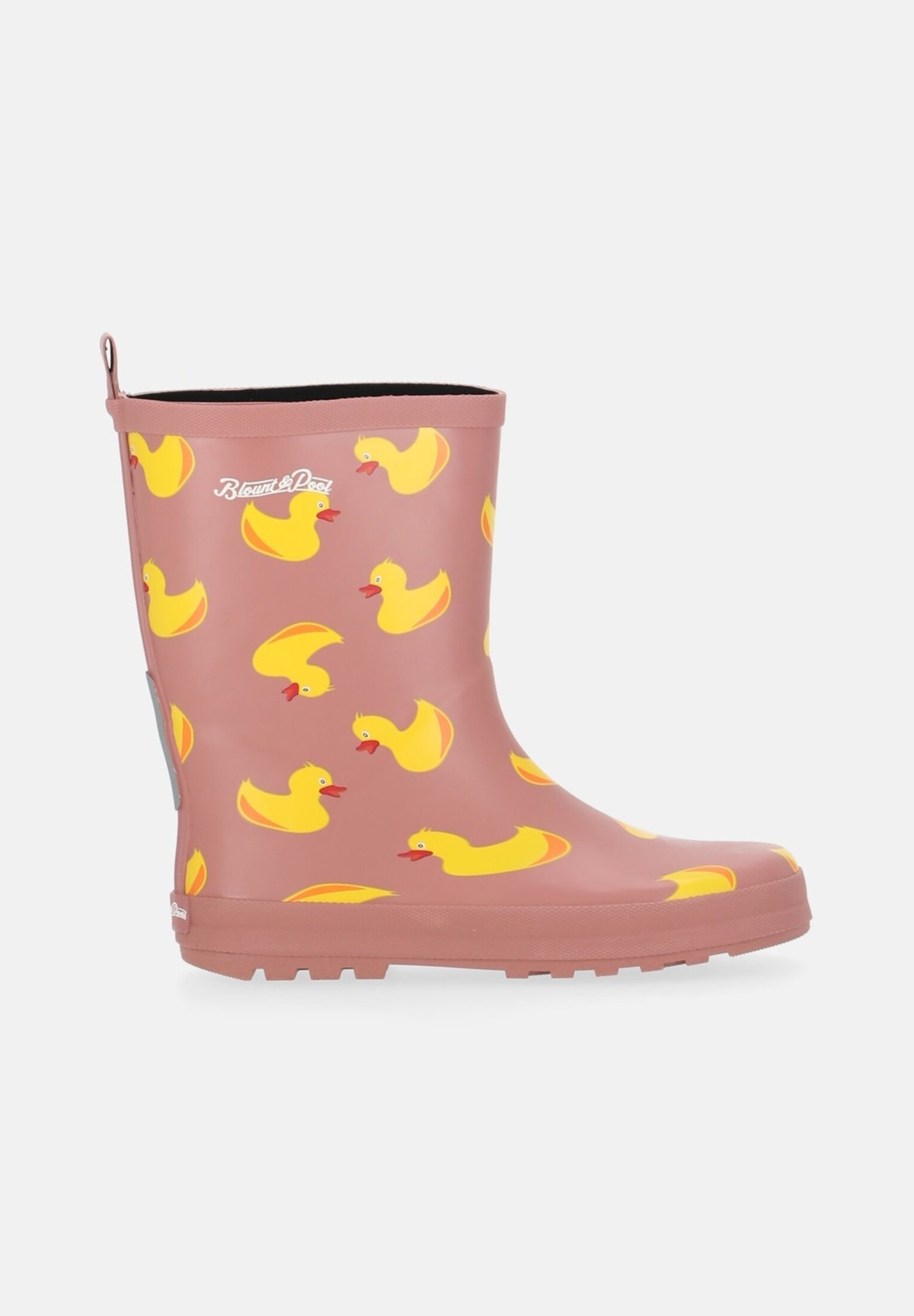Blount & Pool EENDJE - Regenlaarzen - stoffig roze geel eendje