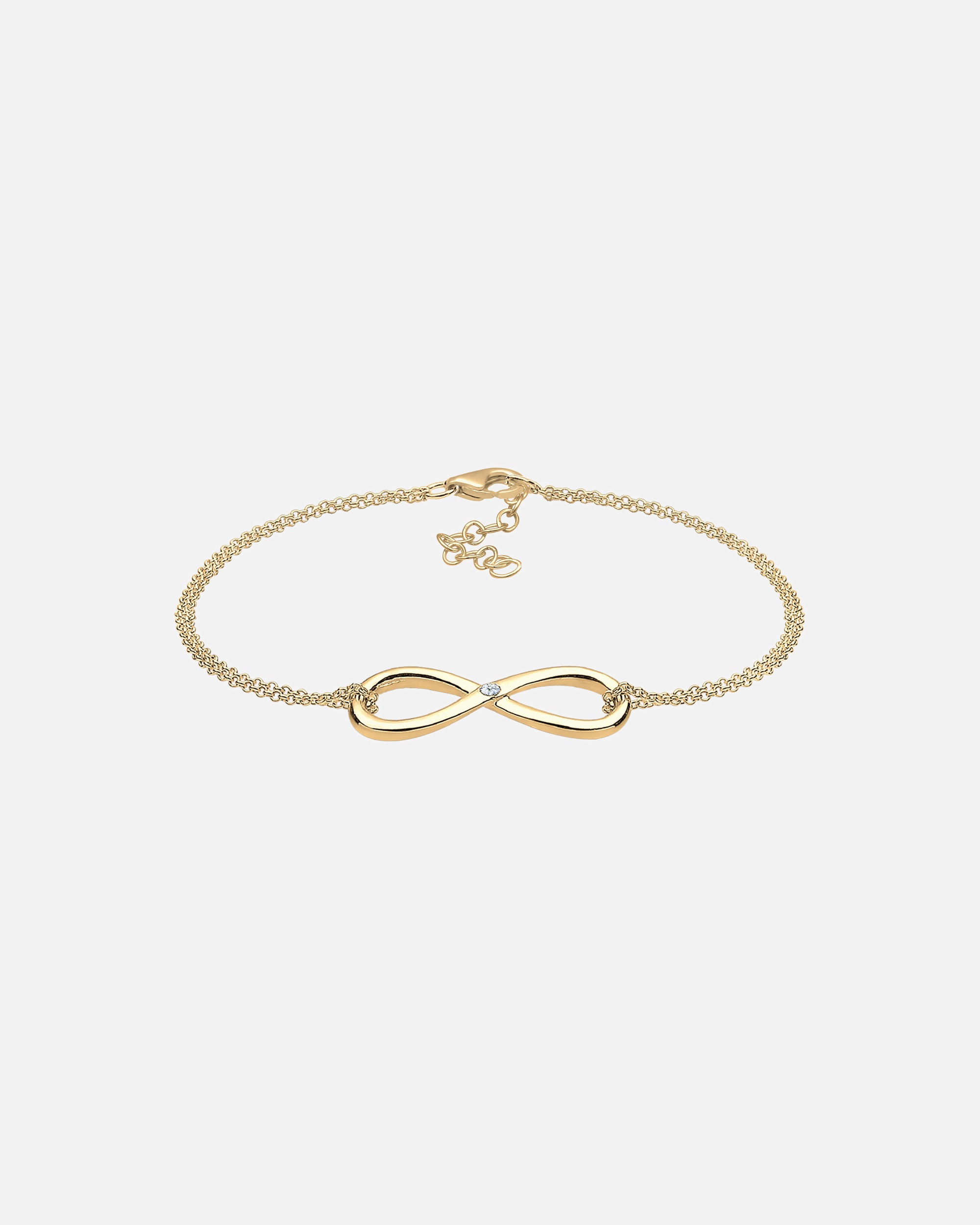 Elli DIAMONDS Femme Pendentif Infinity Basic avec Diamant (0,03 ct.) en Argent Sterling 925