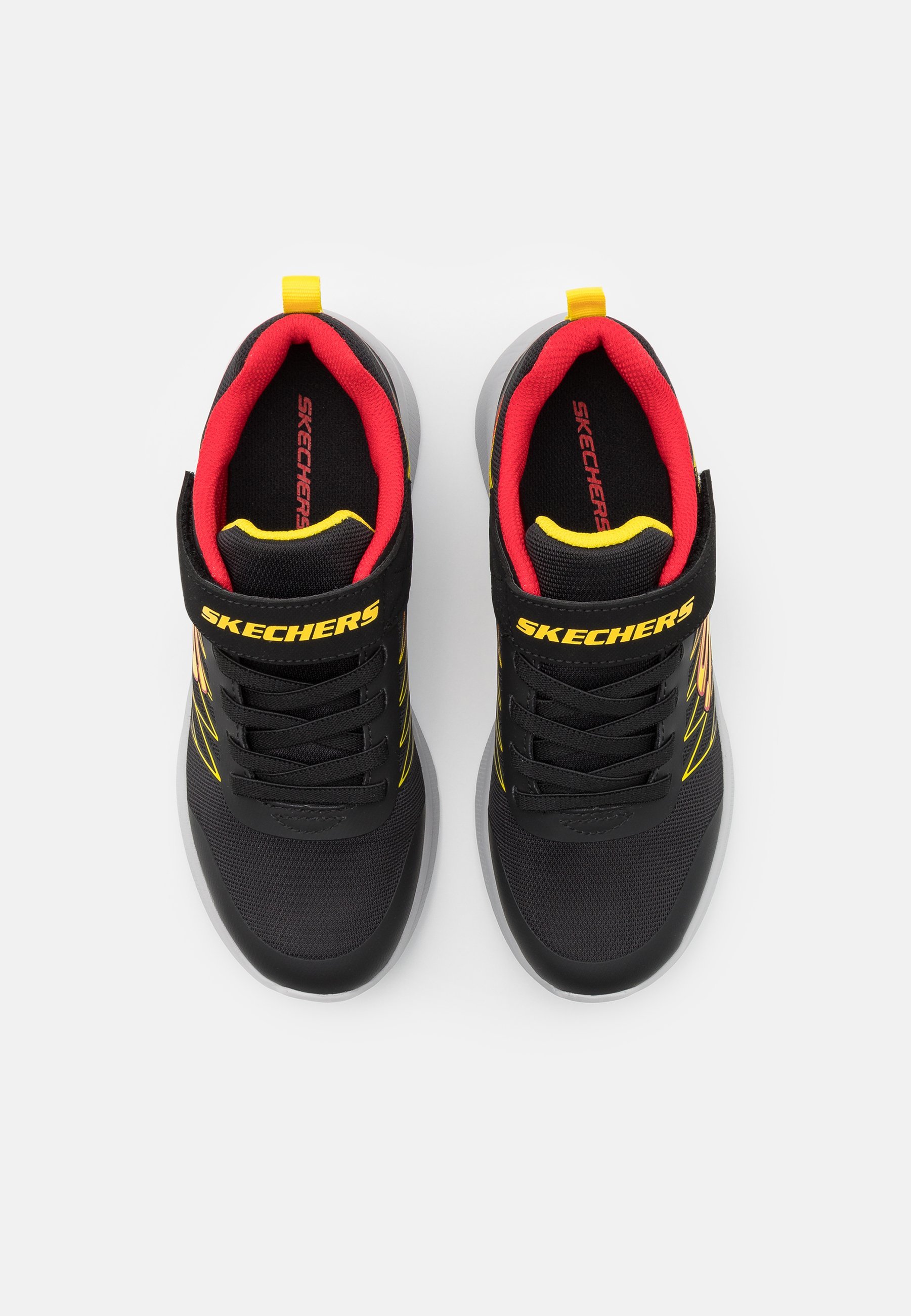 Skechers MICROSPEC - Scarpe da ginnastica - nero/rosso/giallo
