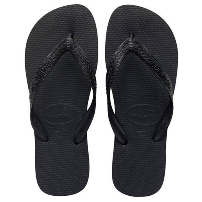 Tongs Havaianas Top Mixte - Noir - Dessus Synthétique - Confort exceptionnel