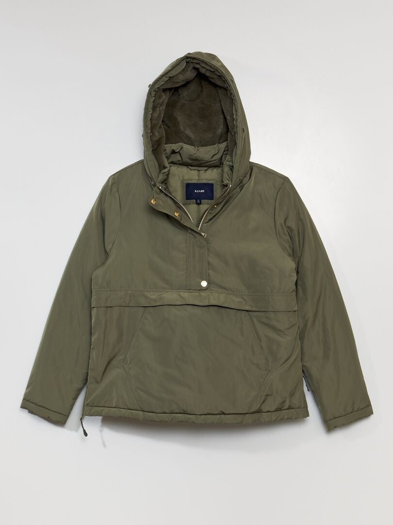 Parka com zíper - Super fácil - Verde líquen