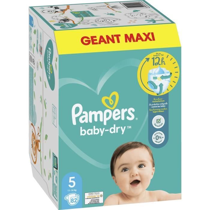 PAMPERS Baby-Dry Taille 5 - 82 Couches
