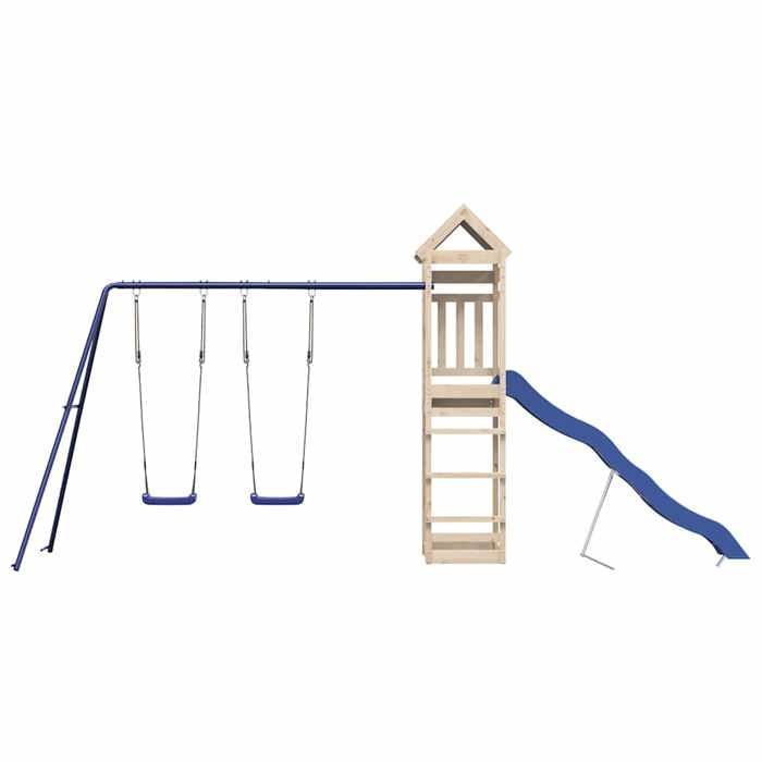 vidaXL Aire de jeux d'extérieur bois de pin massif, ensemble de jeu, ensemble de jeu en bois, ensemble de terrain de jeu, 3279124
