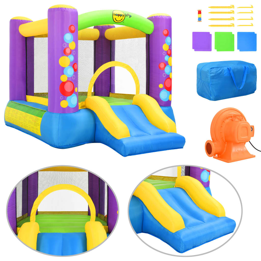 Aufblasbares Schloss Happy Hop mit Rutsche, 260 x 210 x 160 cm, PVC