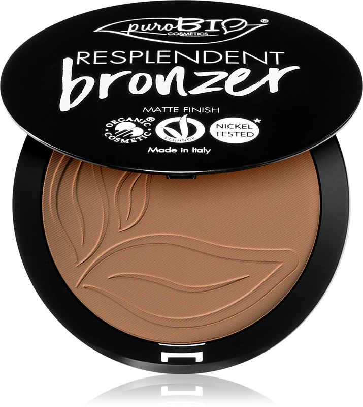 puroBIO Cosmetics Blizgantis bronzantas su matiniu efektu