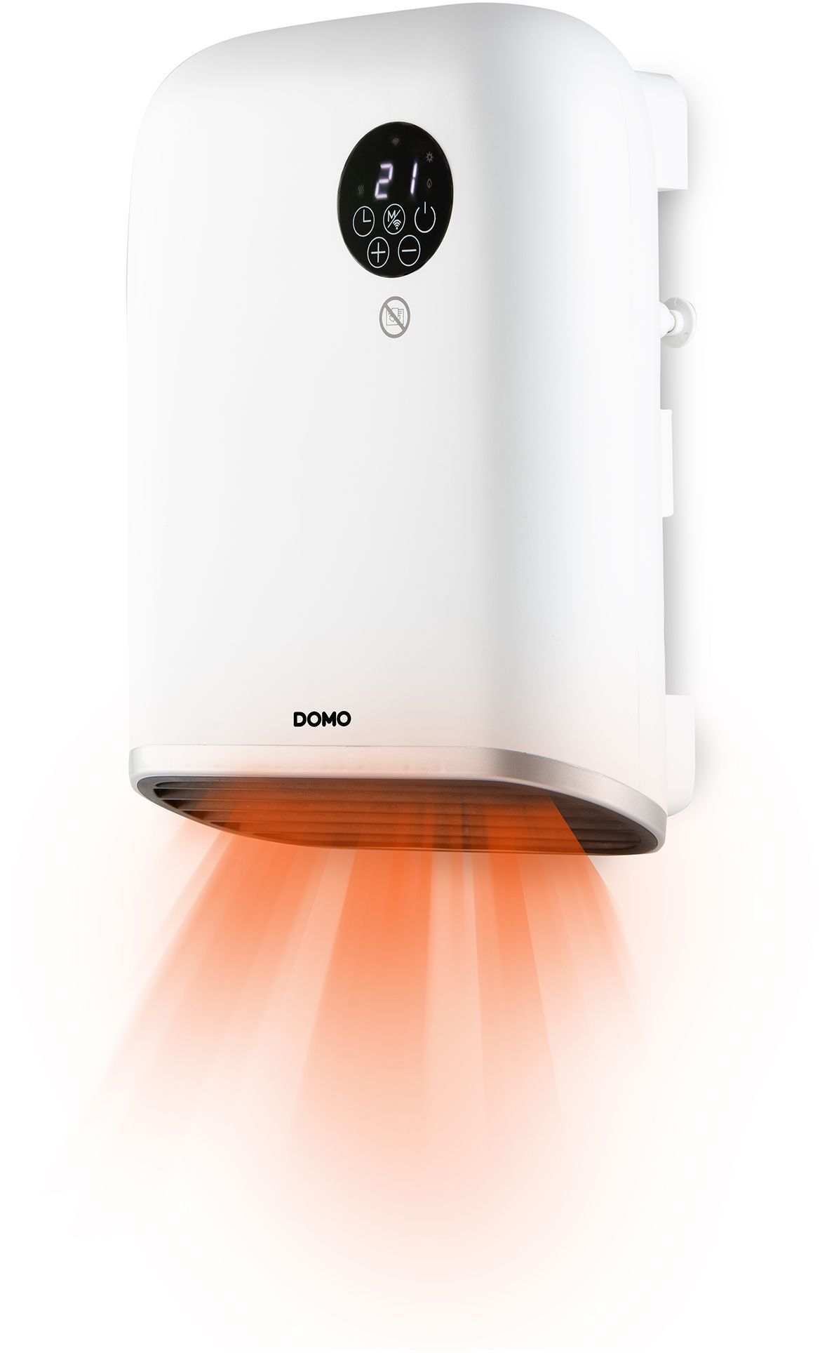 Aquecedor de banheiro - 2000 W - Domo - DO7357F - Wi-Fi + controle remoto - Função Eco - Visor LED - Montagem na parede / piso - Branco