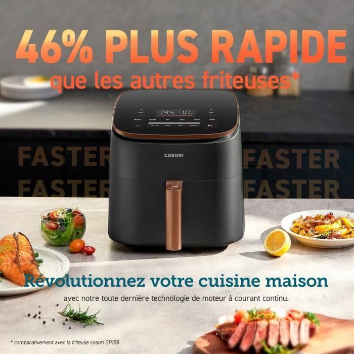 COSORI Turbo Blaze Chef Edition Air Fryer - 6L Capacity - 6 Programs - 1725W - Black