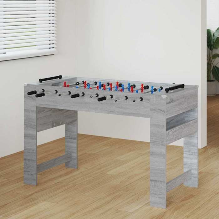 Mesa de futbolín MOT10043-Sonoma Gris 125 x 60,5 x 80 cm
