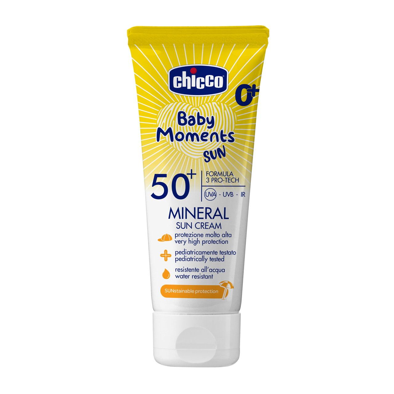 Baby Moments mineralna krema za sončenje SPF50 Lekarna za zaščito pred soncem