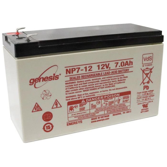 BATTERIE AGM VRLA PLOMB ETANCHE  12V - 7 Ah GENESIS