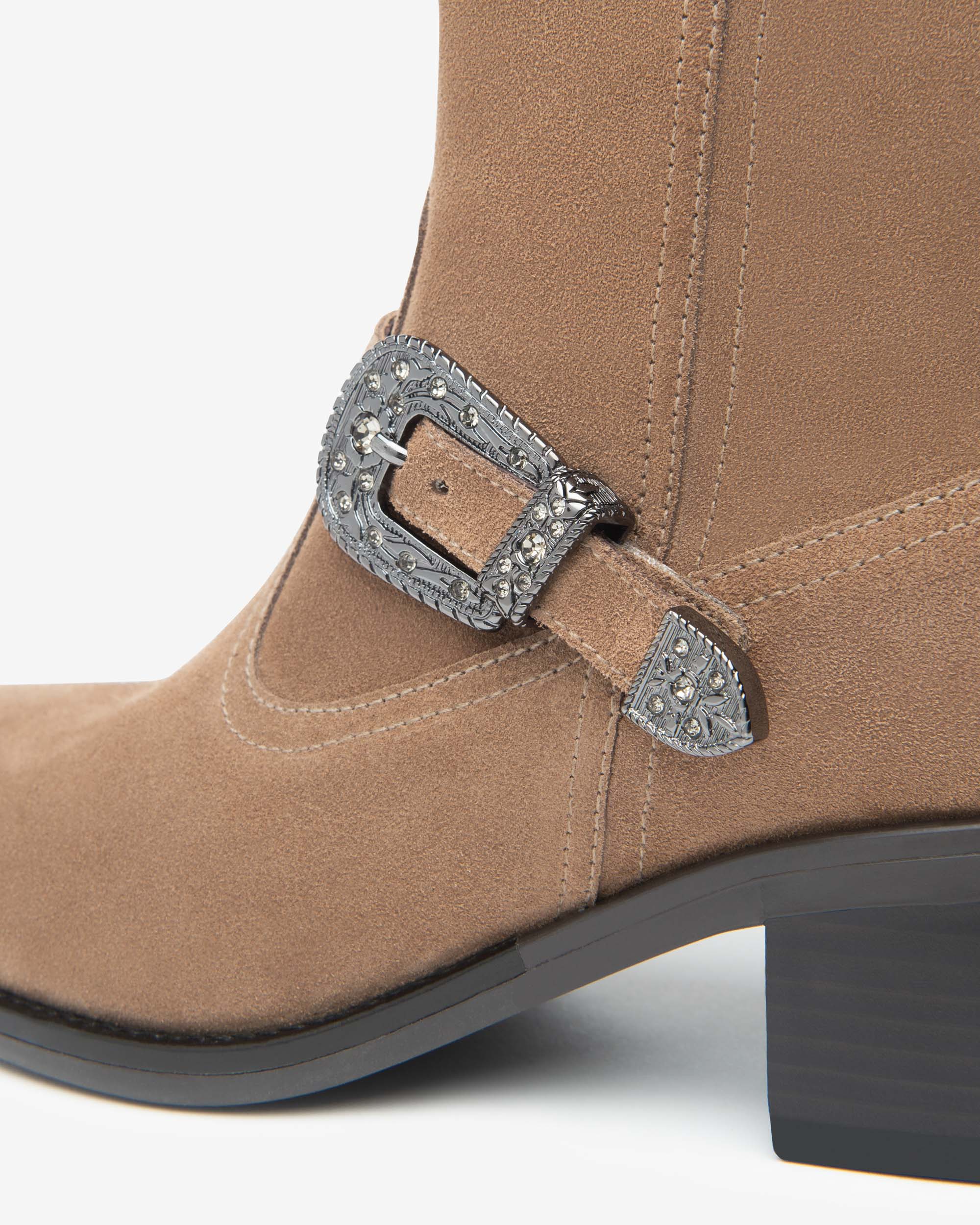  Damen-Wildlederstiefeletten