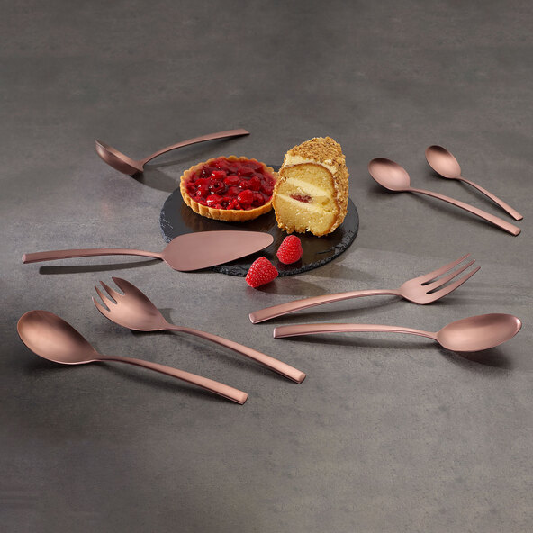 Set de tacâmuri Avelino, 68 de piese, pentru până la 12 persoane, ediție bronz