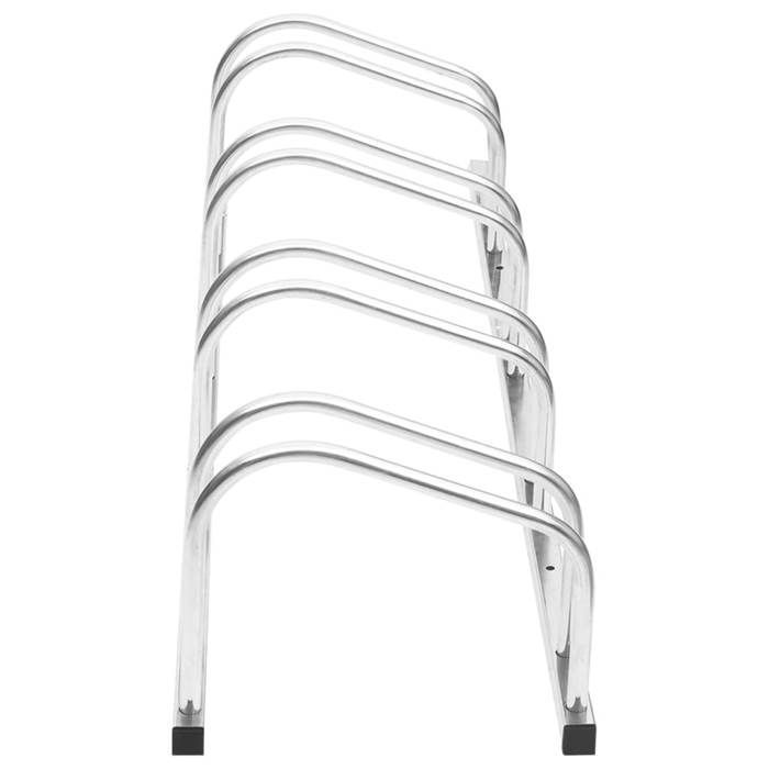 vidaXL Soporte para 4 bicicletas, soporte para bicicletas con almacenamiento, soporte de suelo para bicicletas para garaje, jardín, patio, 154419