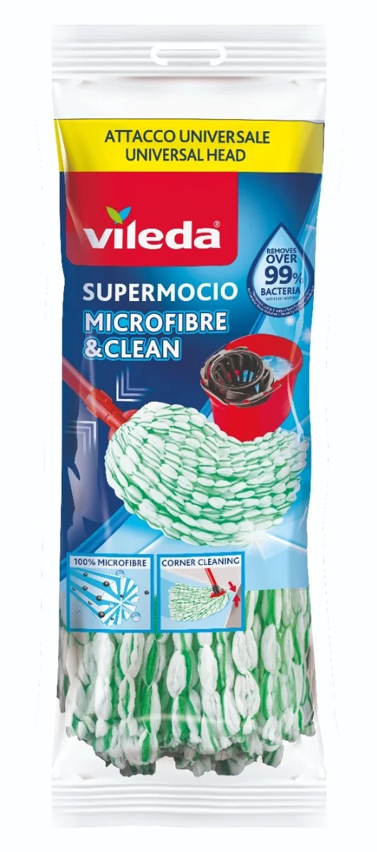 VILEDA Vileda Clean, fregona de microfibra con accesorio universal.