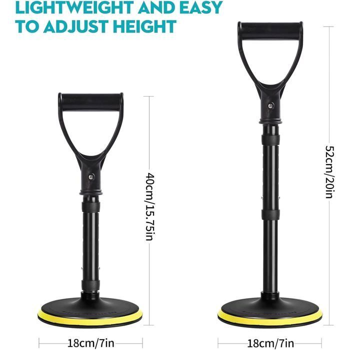 Aide au Relèvement de Lit Réglable (Noir), Dispositif d'Aide à la Mobilité et au Lever du Sol pour Seniors .