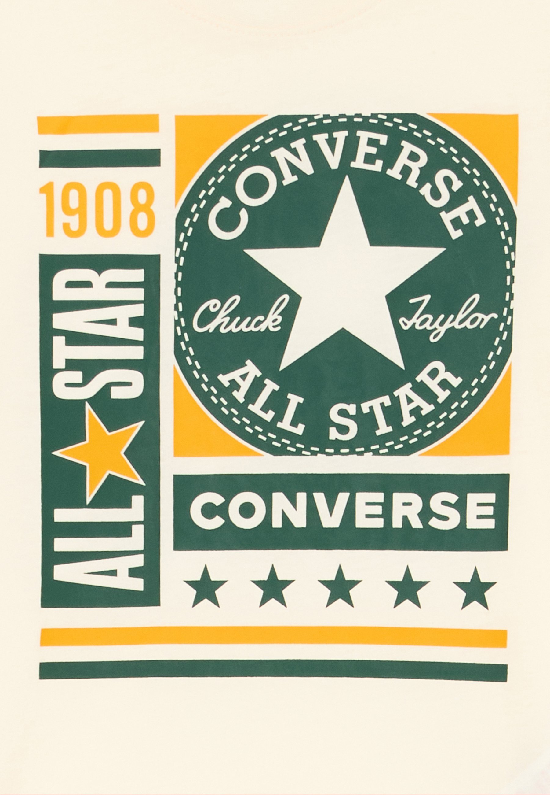 Converse BLOCKS LOGO T-shirt - T-shirt met print - egret