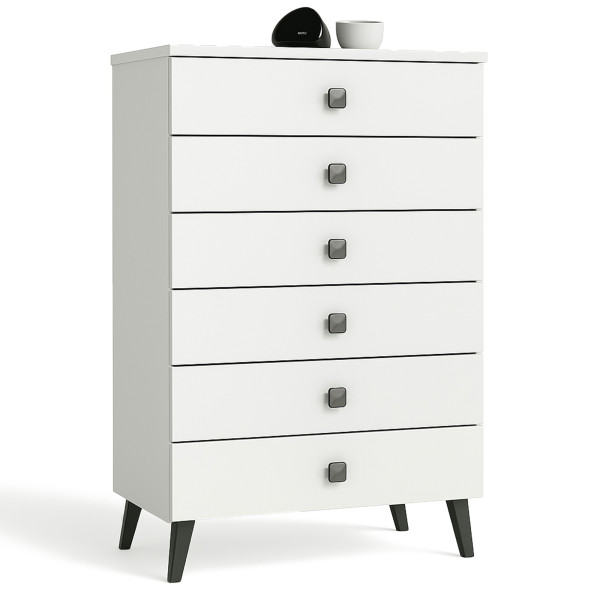 Komoda MOBI AKORD Biała 37x60x104 cm