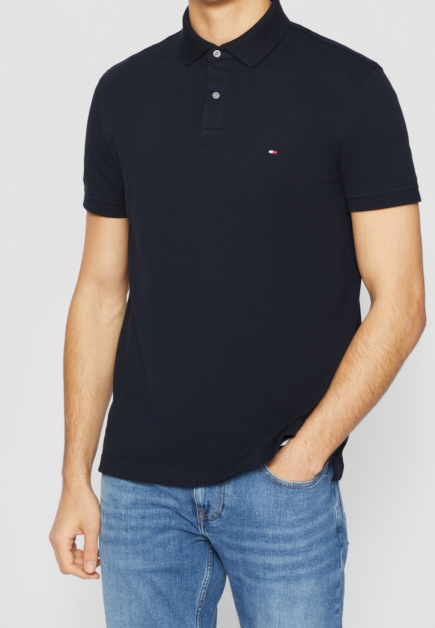 Koszulka polo Tommy Hilfiger - ciemnoniebieska