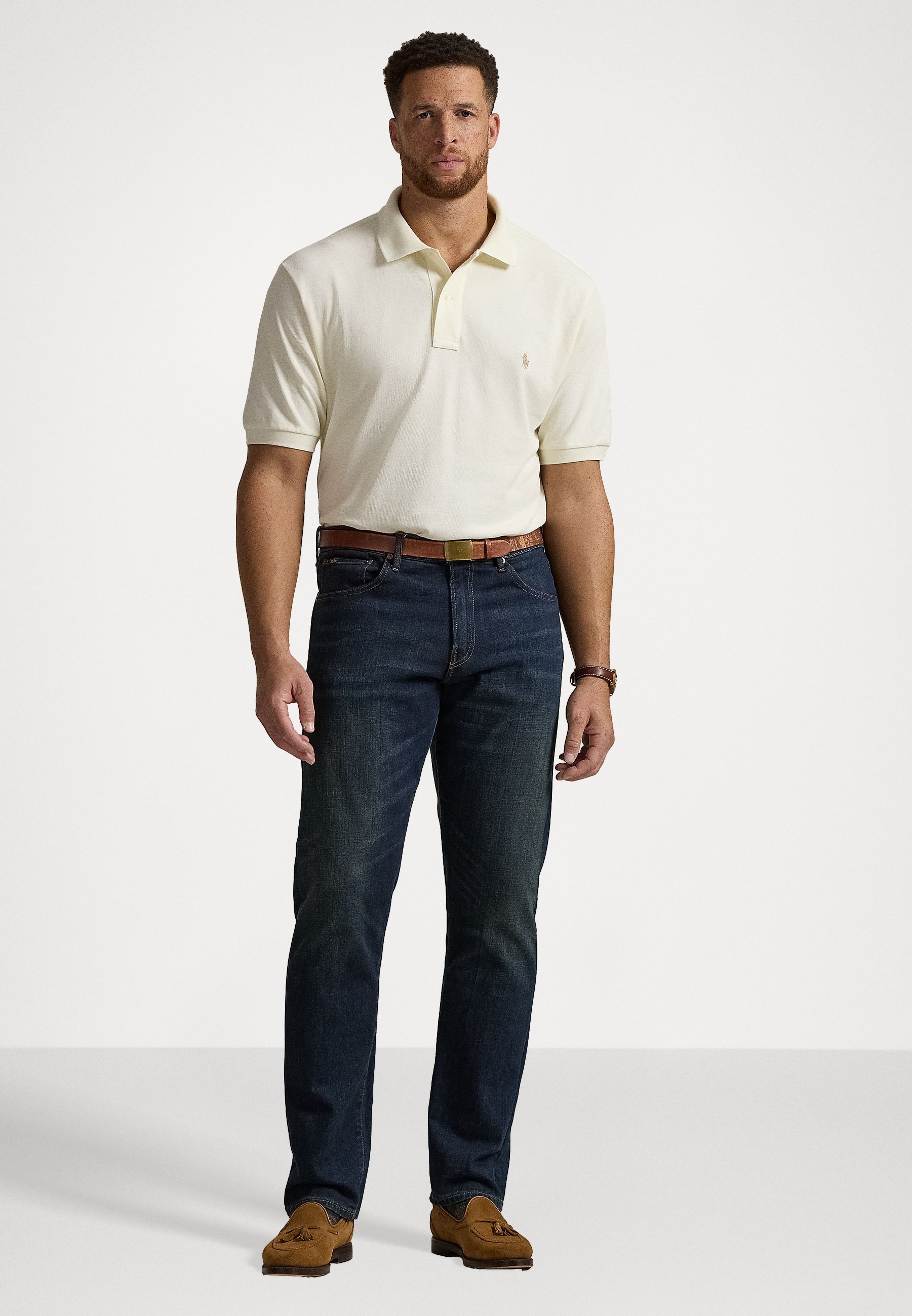 Polo Ralph Lauren Big & Tall LA POLO ICONICA IN RETE - Polo - crema pergamena