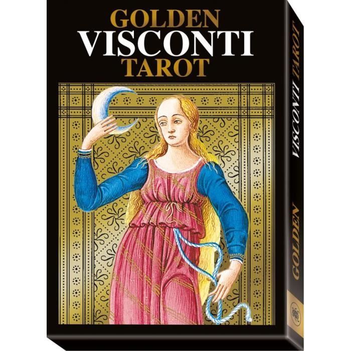 Tarot deck - Golden Visconti Tarot - 22 Cards - Warm Gold - Multicolor