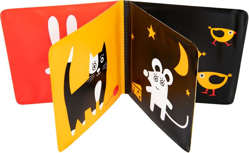 Livro educativo Canpol para bebês, macio e com som de contraste.