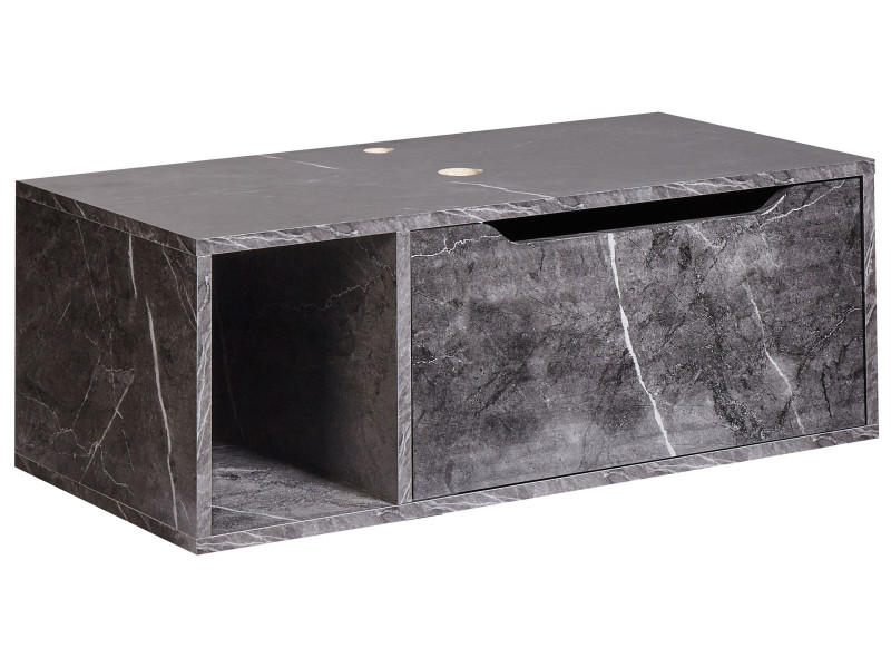 Szafka łazienkowa wisząca 80x40 cm czarny marmur