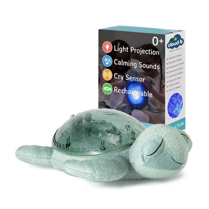 Luz Noturna - Cloud b - Tranquil Turtle™ - Recarregável - Verde - 4 sons relaxantes