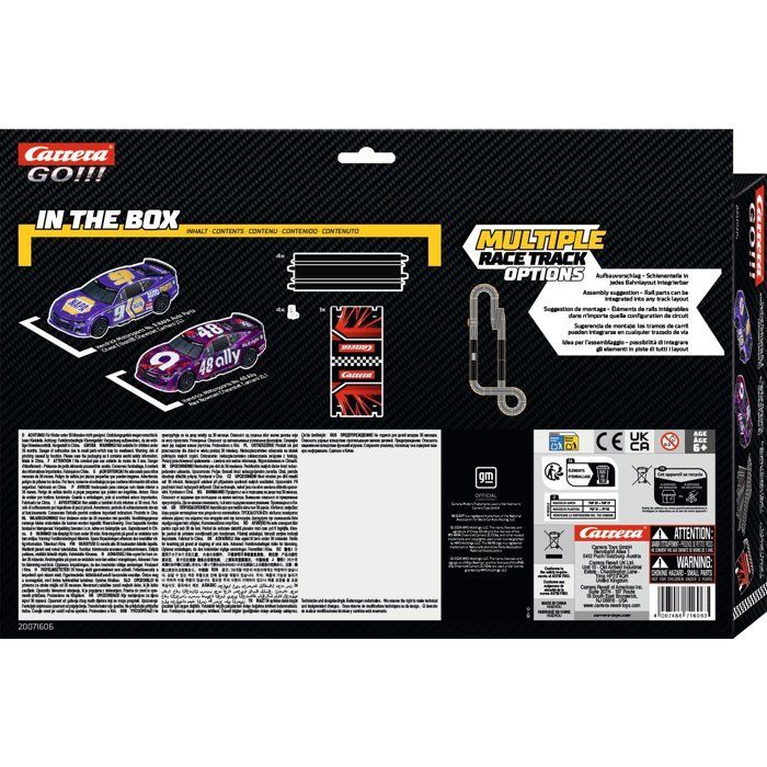 CARRERA GO!!! Kit di espansione Circuito e Auto - Set di espansione 2 - 2 Auto NASCAR - Scala 1:43 - Età 6+