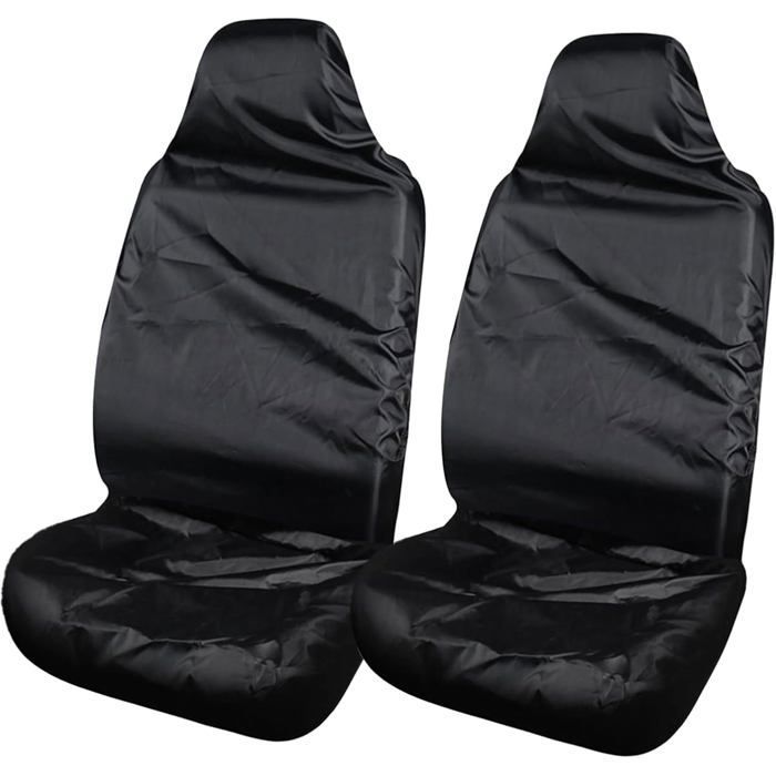 Juego de 2 fundas para asientos de coche, protector de asiento universal, impermeable, funda para asiento delantero con etiqueta.