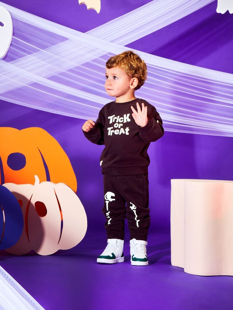 Sweatshirt + joggingbroek set - 2-delig - Halloween - Bruin