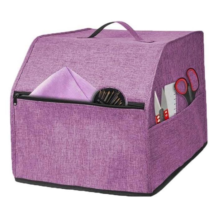 Funda para máquina de coser overlock con bolsillos de almacenamiento – Funda de tela antipolvo #SEWINGMACHINE Etiqueta