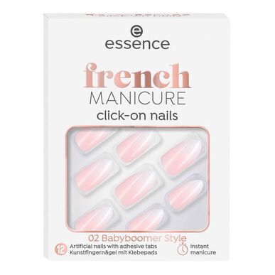 Essence False Nails Fransk manikyr Click On Babyboomer 12 un 12 un