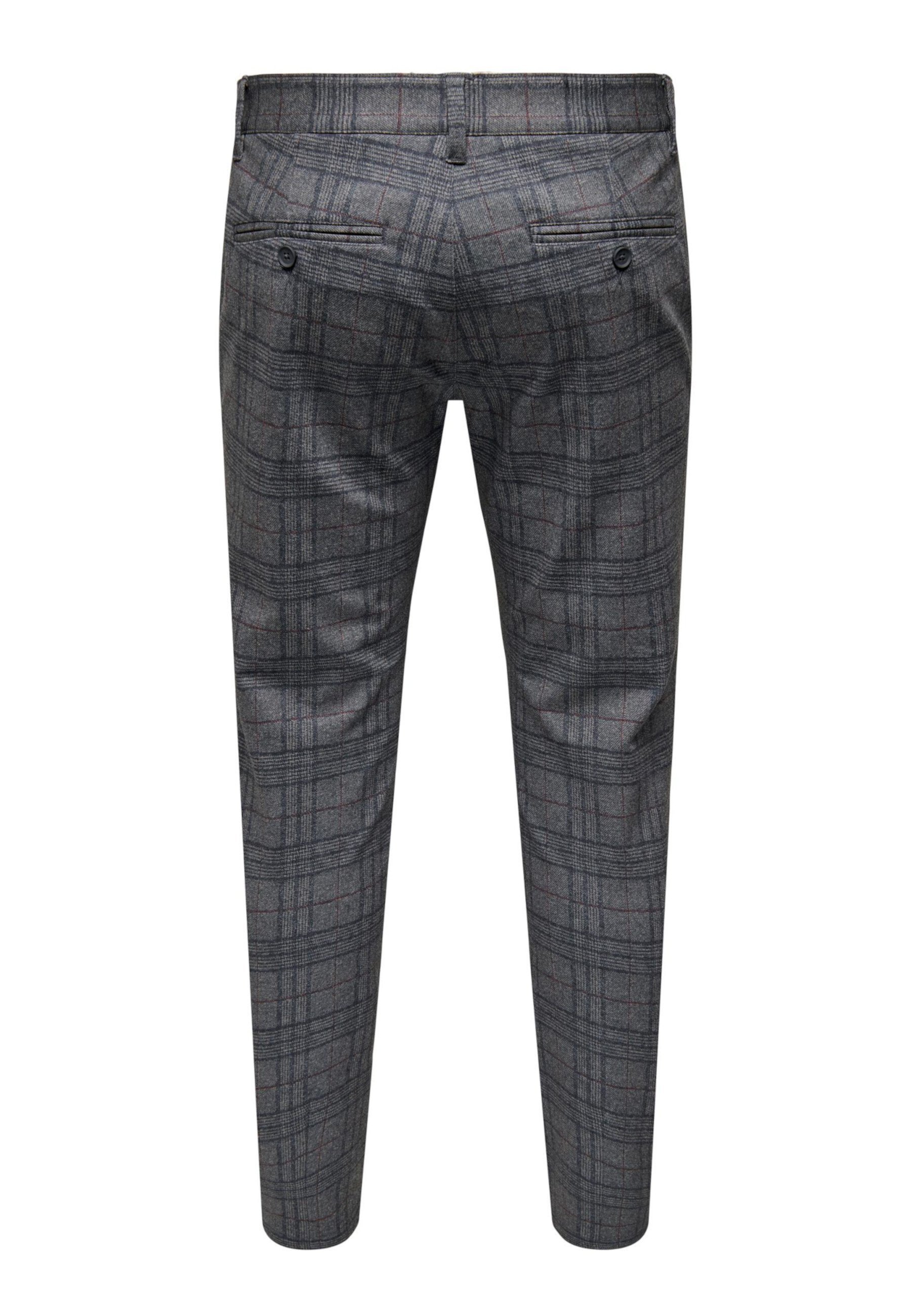 ONSMARK TAP CHECK PANT - Kalhoty - black/grey