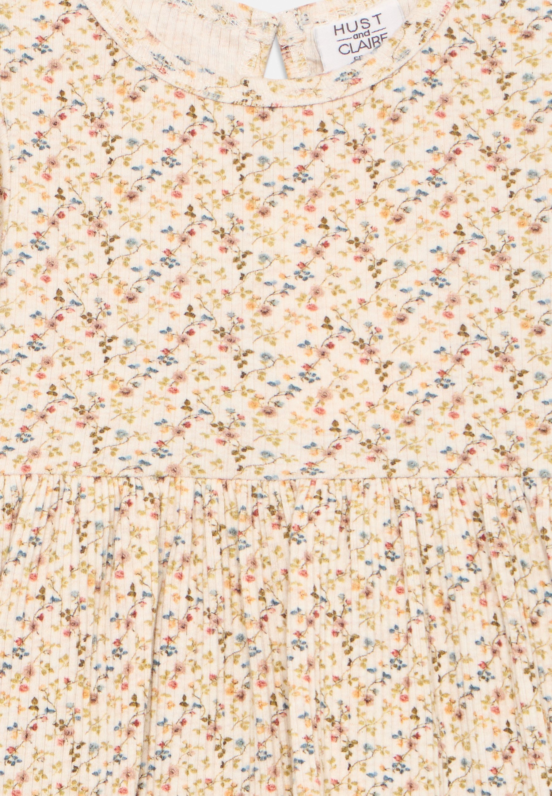 Hust & Claire LITTLE ROSES - Robe de jour - blanc cassé/rose clair