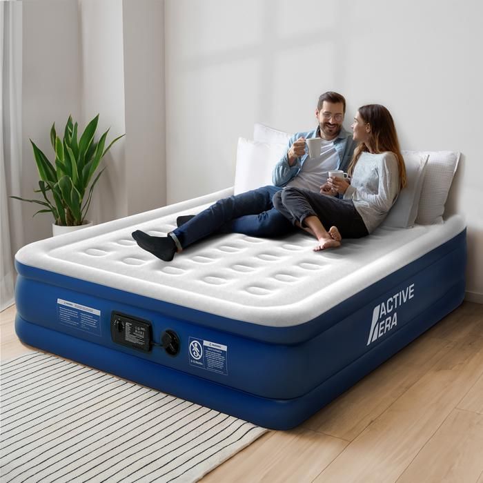 Inflatable Mattress - ACTIVE ERA - 2 Person - Built-in Electric Pump - Fast Inflation - Camping