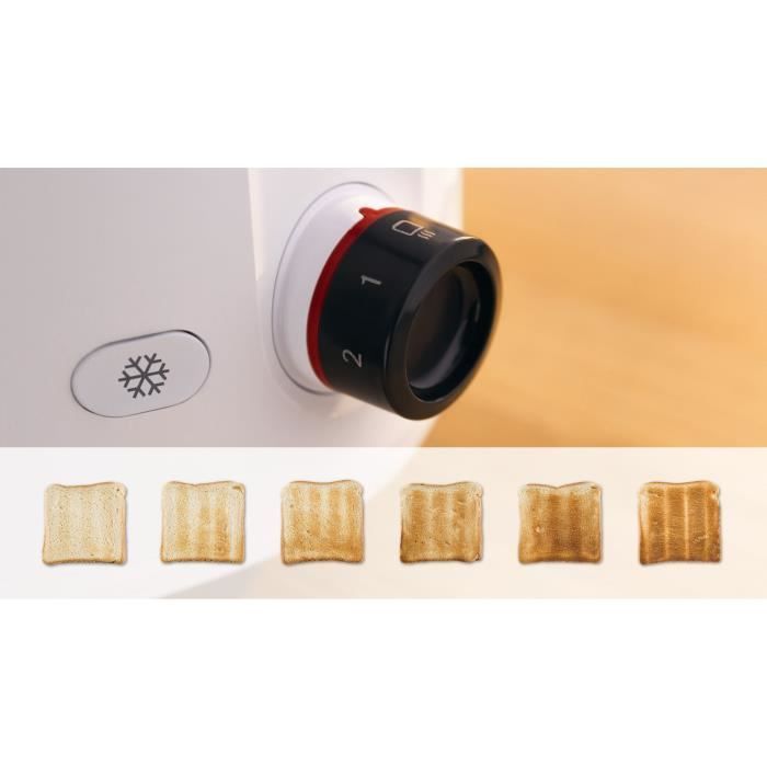 Tostapane - BOSCH - TAT2M121 MyMoment - Bianco - 2 fette - centratura automatica del pane - funzioni di scongelamento e riscaldamento