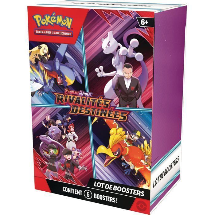 Pokémon EV10 TCG: Paquete de 6 sobres de refuerzo escarlata y morado - Destiny Rivals