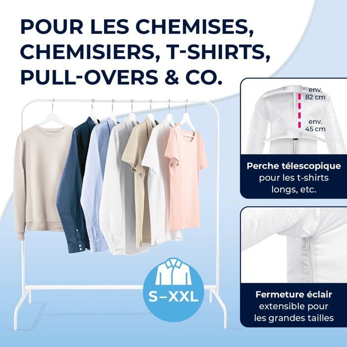 Fer à repasser pour chemises et chemisiers 2en1, 1800W