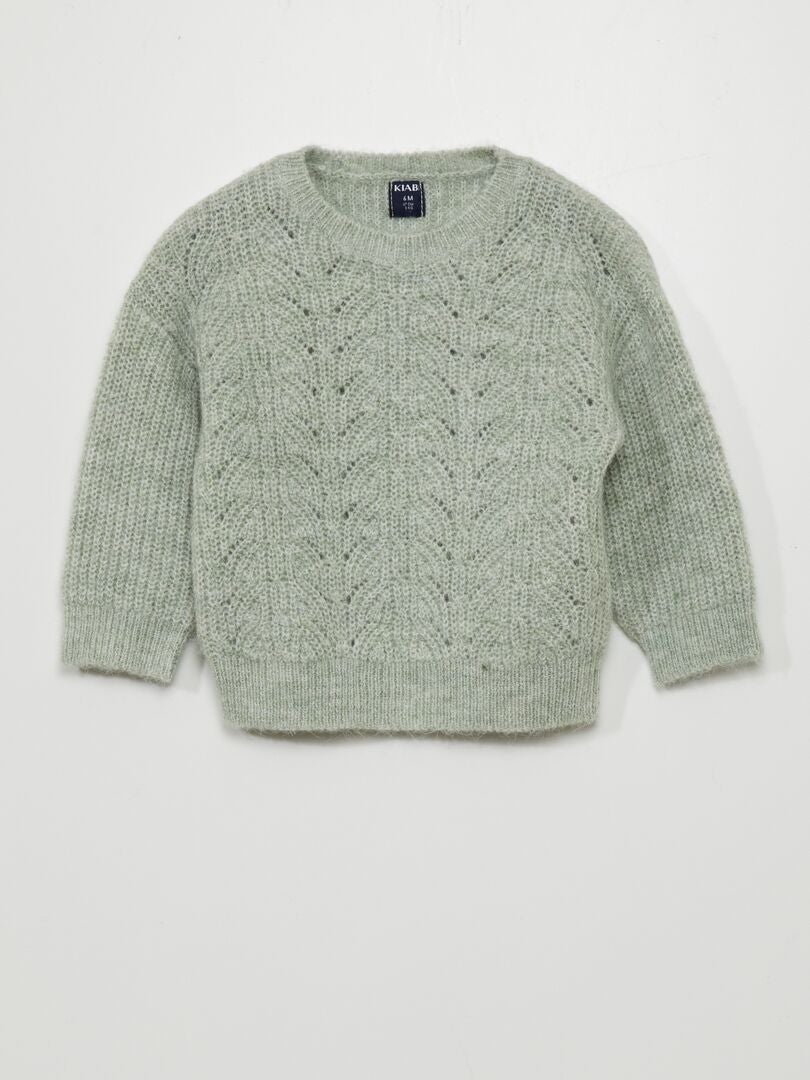 Suéter de tricô estampado - VERDE