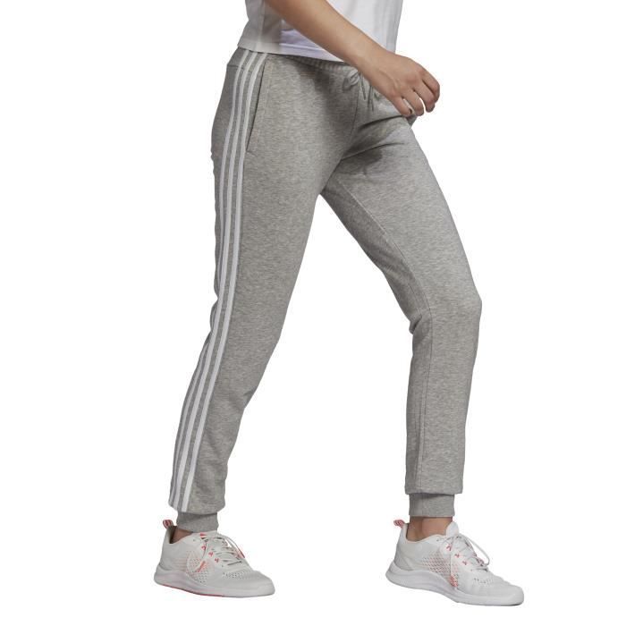 Pantalones deportivos Adidas Essentials French Terry de 3 rayas para mujer - Gris - GM8735