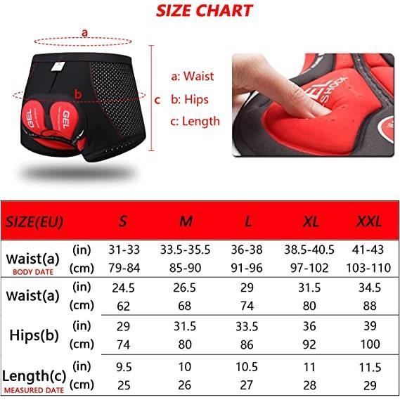 Men's 3D Gel Padded Cycling Shorts - Black - Breathable and Quick-Drying