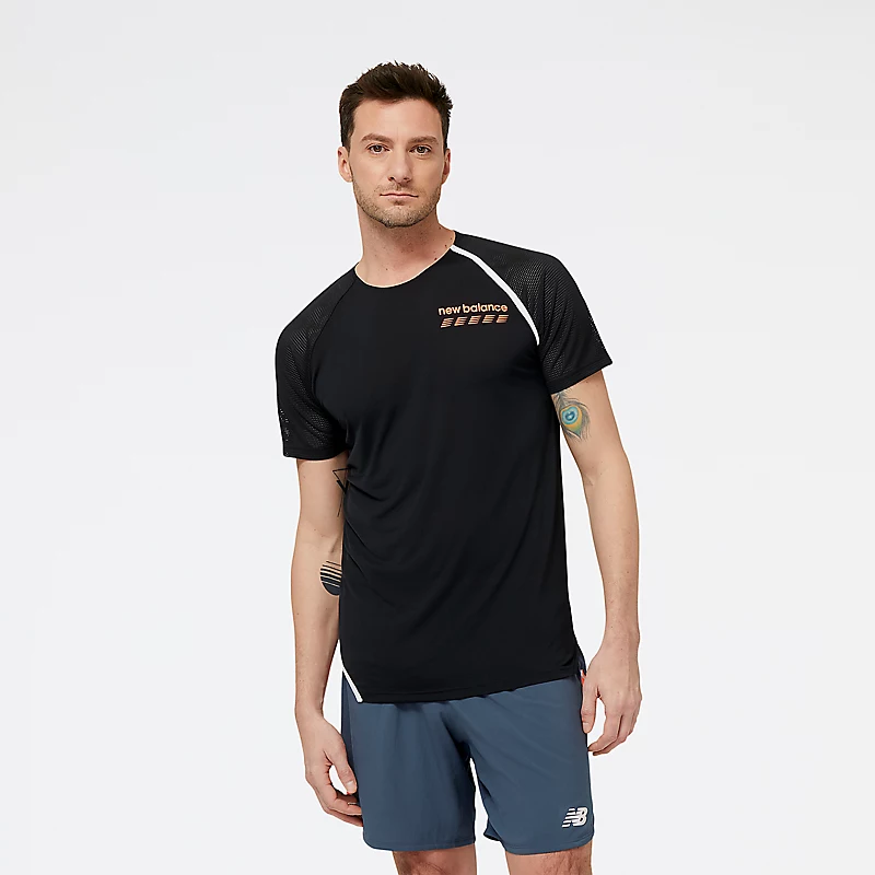 Accelerate Pacer T-shirt met korte mouwen voor heren – ZWART