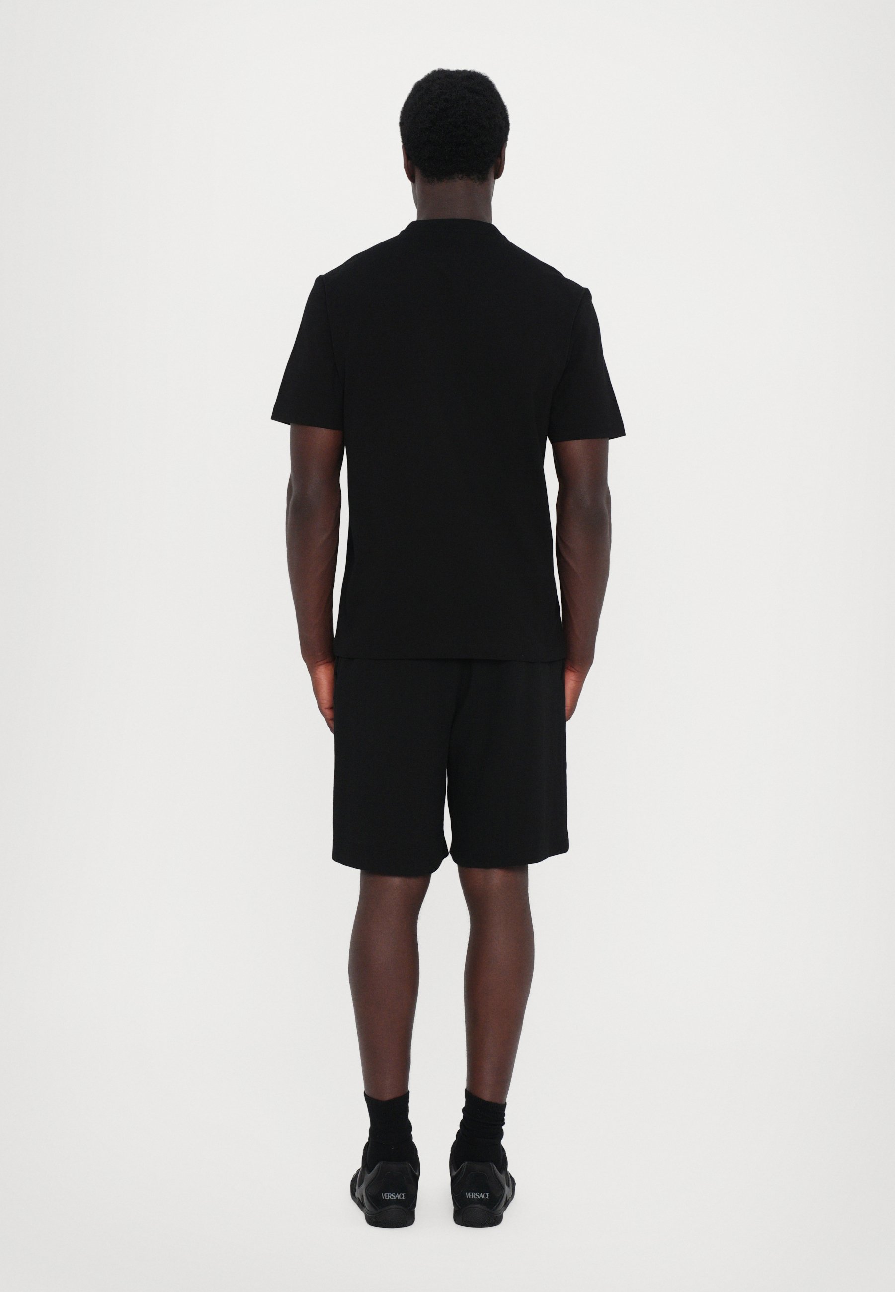 Versace PRINT MEDUSA VASRSITY - T-shirt stampata - nera